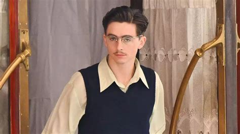 Timothée Chalamet Sports Mustache, Glasses on 'Marty .